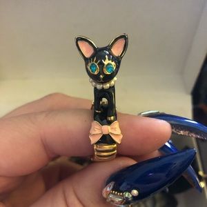 Betsey Johnson cat ring